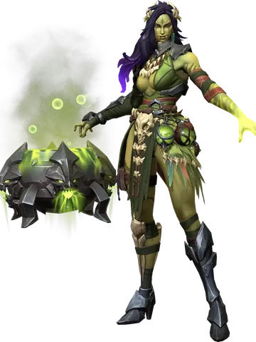 Shalla the Remedy character render — Invokers: Titan Legacy