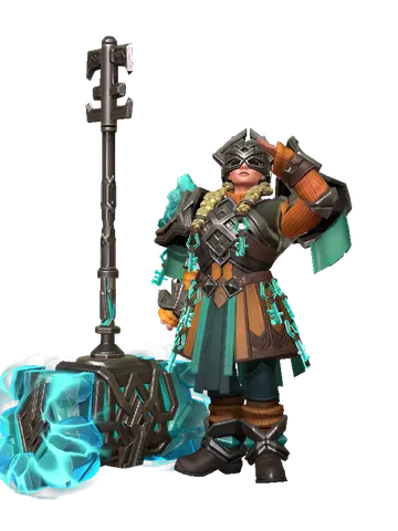 Vaultkeeper Stullda character render — Invokers: Titan Legacy