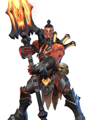 Volkam Scorchblood character render — Invokers: Titan Legacy