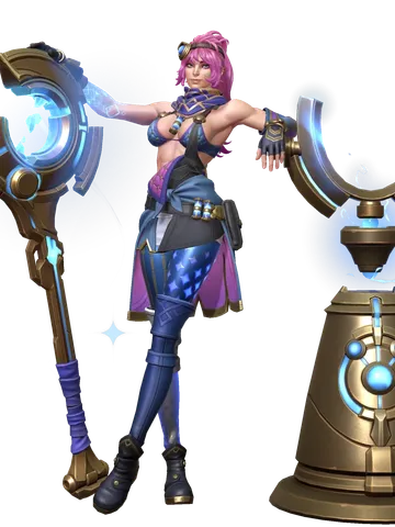Zhine the Spark character render — Invokers: Titan Legacy