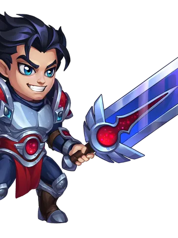 Galahad character render — Hero Wars