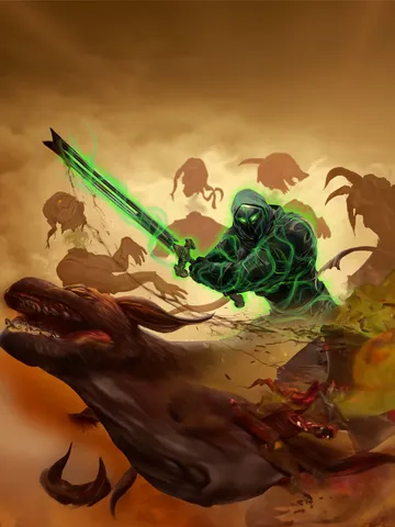 Green Knight character render — Godforge